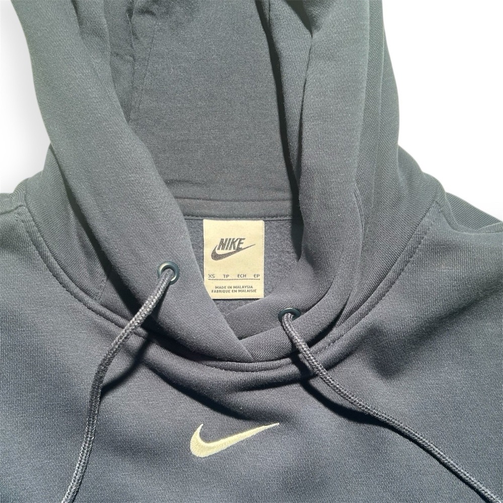 Nike Center Swoosh Phoenix Fleece Oversized Pullover Hoodie Womens Navy Size XS - Picture 3 of 6